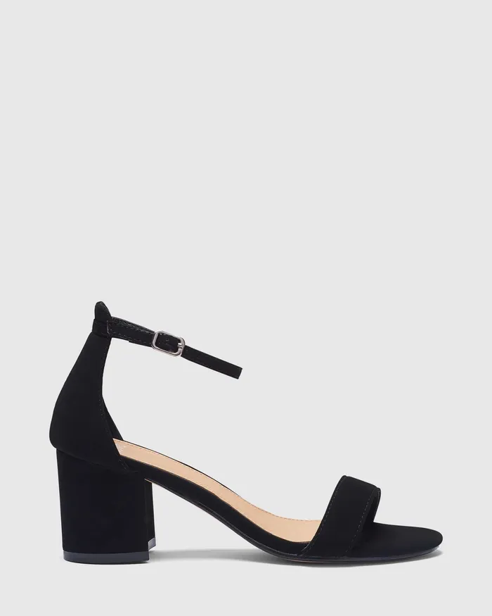 USHAA BLACK Women Block Heels NOVO Shoes