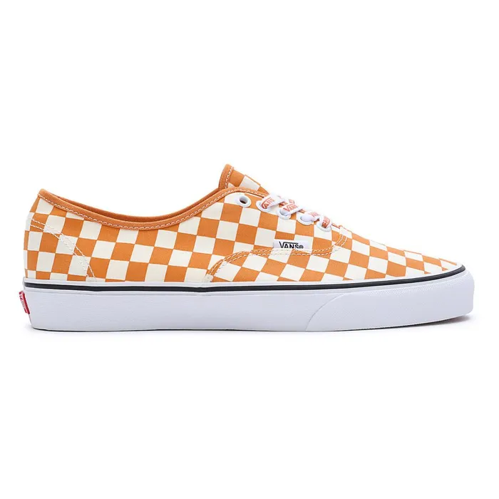 Vans Classics Men Check Authentic Shoes White Orange