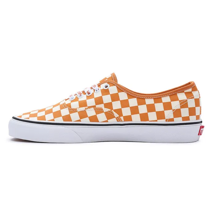 Vans Classics Men Check Authentic Shoes White Orange