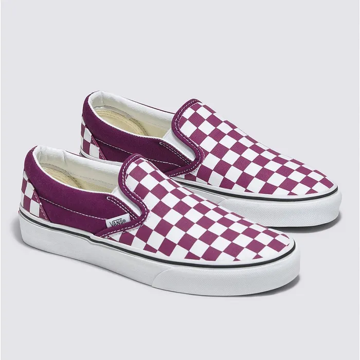 Vans Classics Men Checkerboard Color Theory Classic SlipOn Shoes Purple