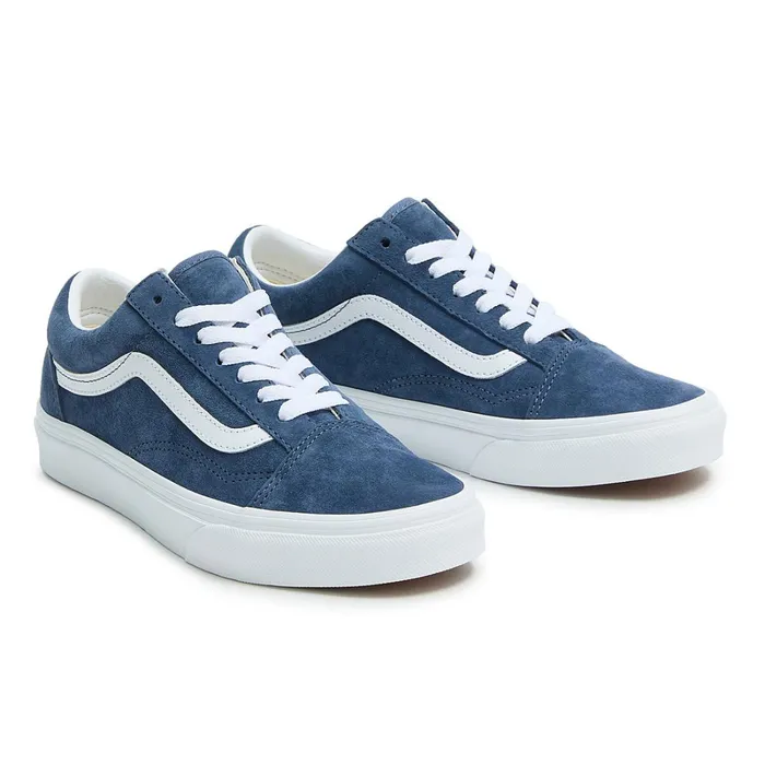 Vans Classics Men Old Skool Pig Suede Shoes Blue