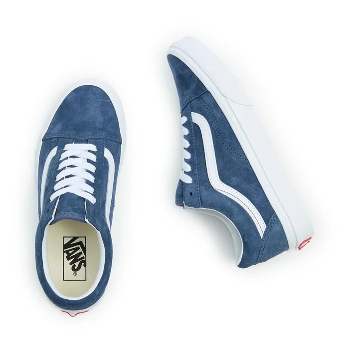Vans Classics Men Old Skool Pig Suede Shoes Blue