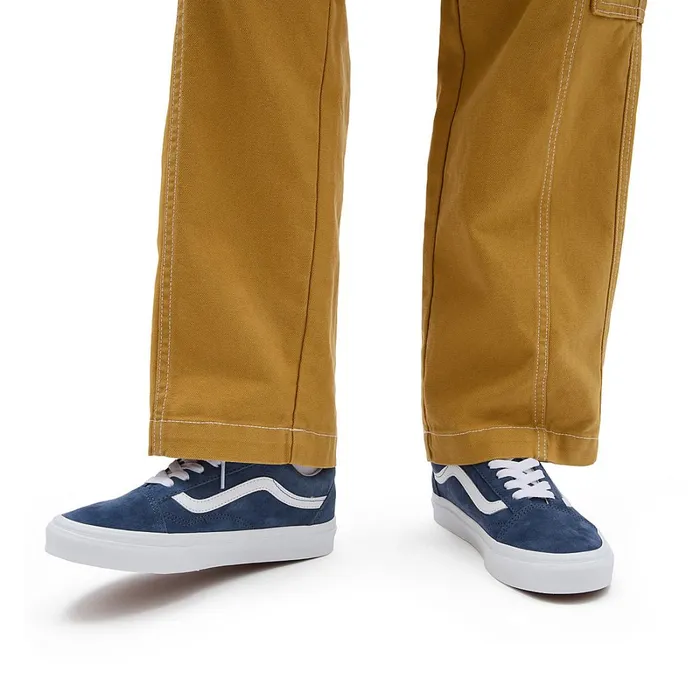 Vans Classics Men Old Skool Pig Suede Shoes Blue