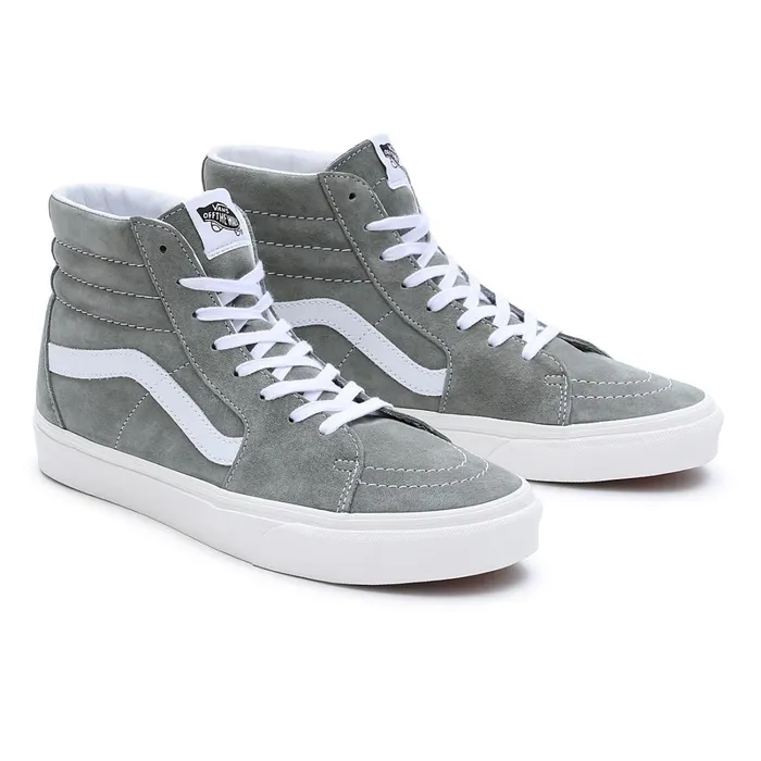 Vans Classics Men Pig Suede Sk8Hi Shoes Grey