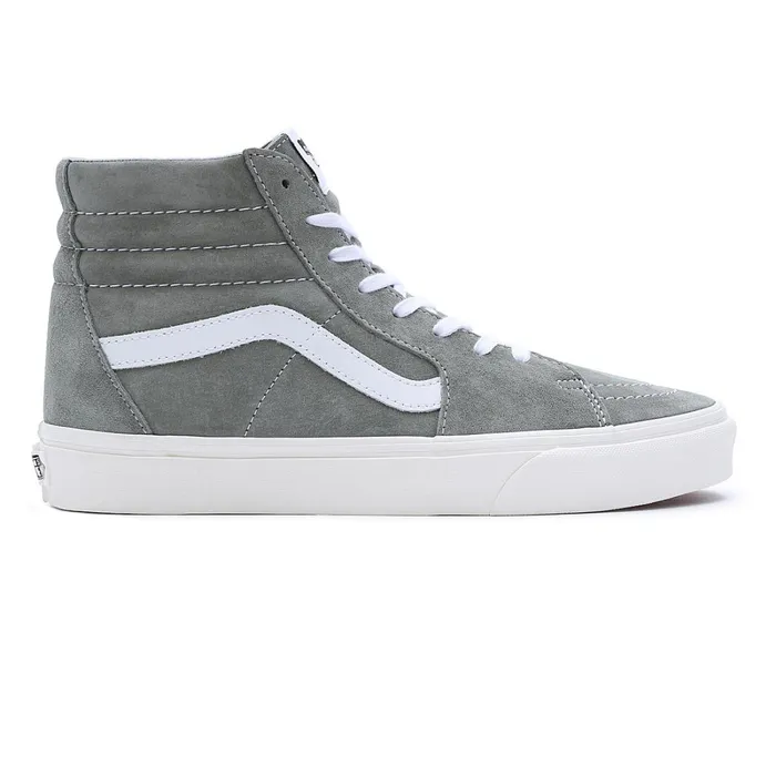 Vans Classics Men Pig Suede Sk8Hi Shoes Grey