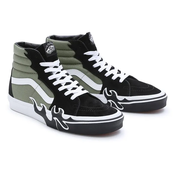 Vans Classics Men Sk8Hi Flame Shoes Green