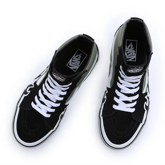 Vans Classics Men Sk8Hi Flame Shoes Green