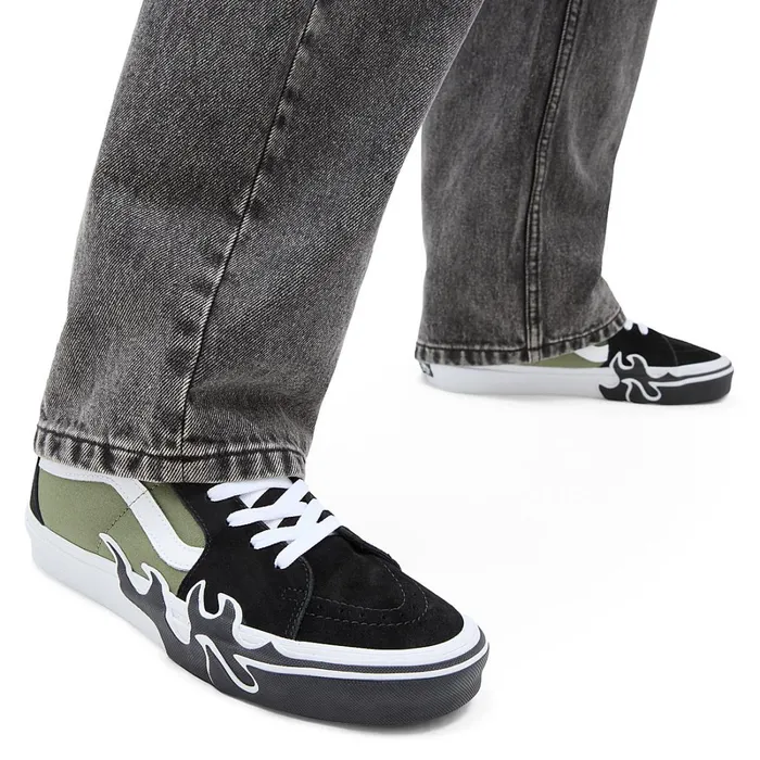 Vans Classics Men Sk8Hi Flame Shoes Green