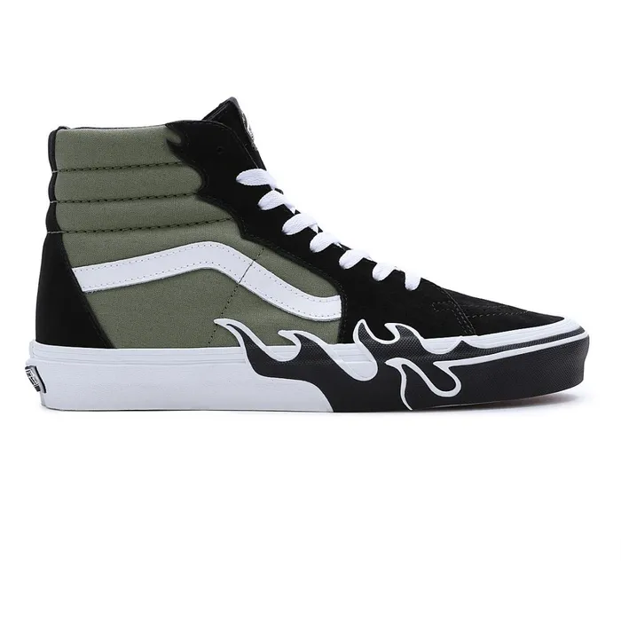 Vans Classics Men Sk8Hi Flame Shoes Green
