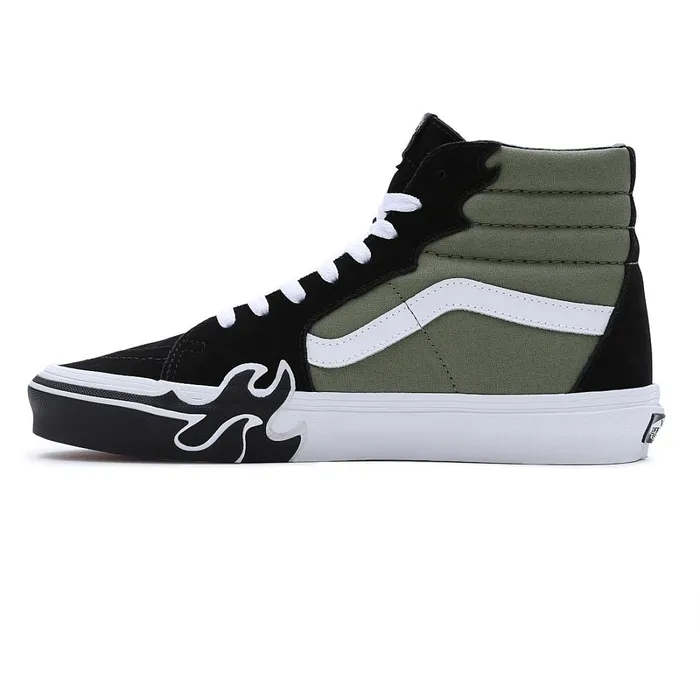 Vans Classics Men Sk8Hi Flame Shoes Green