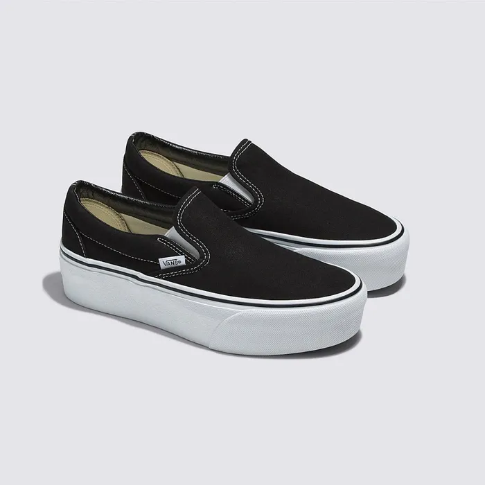 Vans Classics Women Classic SlipOn Stackform Shoes Black