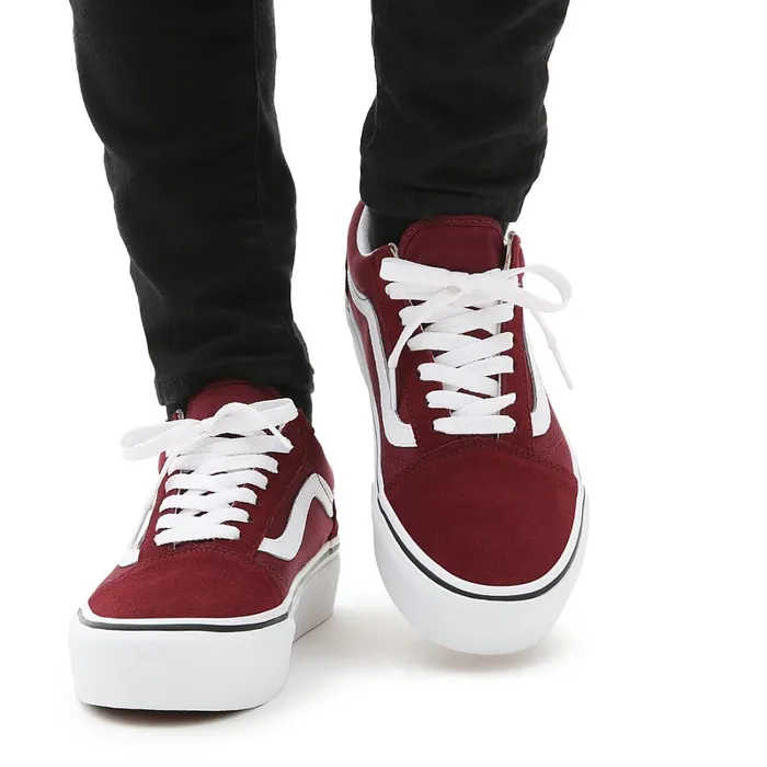 Vans Classics Women Platform Old Skool Shoes Red