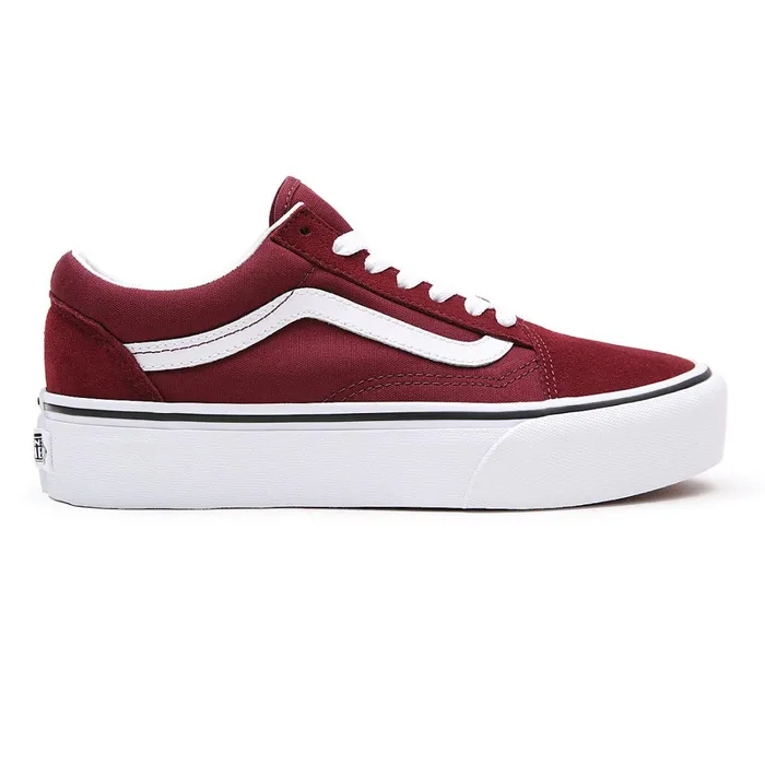 Vans Classics Women Platform Old Skool Shoes Red