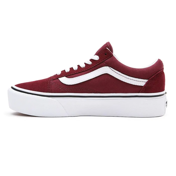 Vans Classics Women Platform Old Skool Shoes Red
