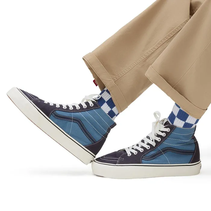 Vans HiTop Shoes Women Twill Sk8Hi Tapered VR3 Shoes Blue