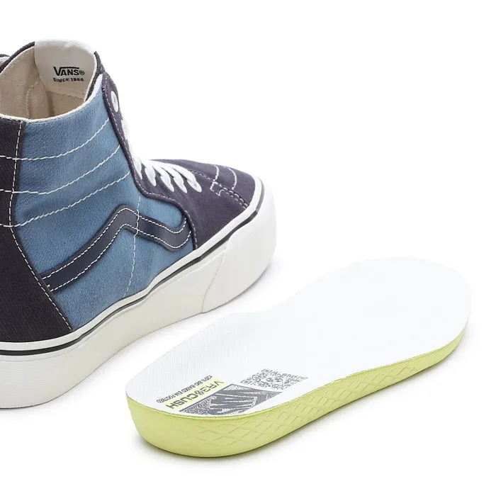 Vans HiTop Shoes Women Twill Sk8Hi Tapered VR3 Shoes Blue