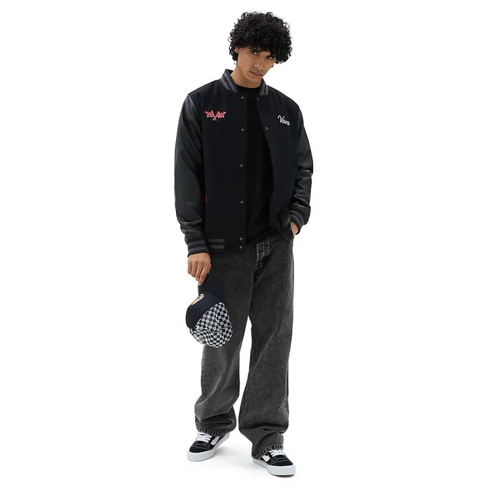 Vans Jackets and Coats Men Stevens Varsity Jacket Black