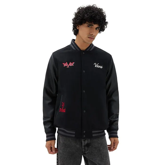 Vans Jackets and Coats Men Stevens Varsity Jacket Black