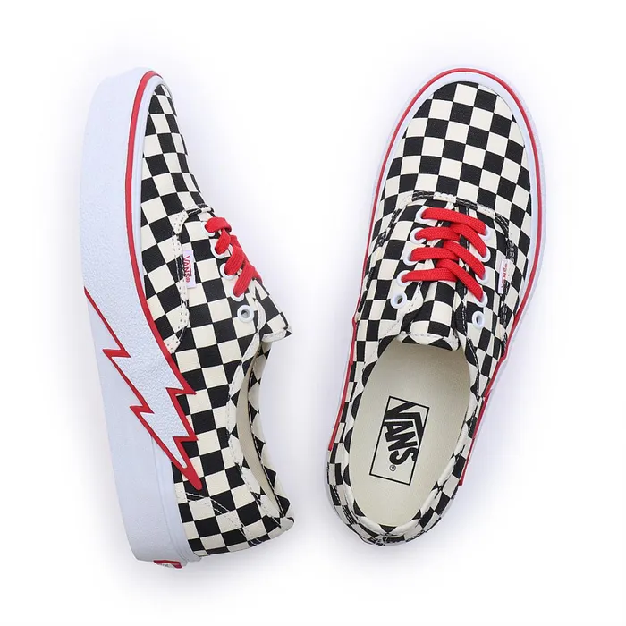 Vans Lowtop Shoes Men Authentic Bolt Checkerboard Shoes Black White