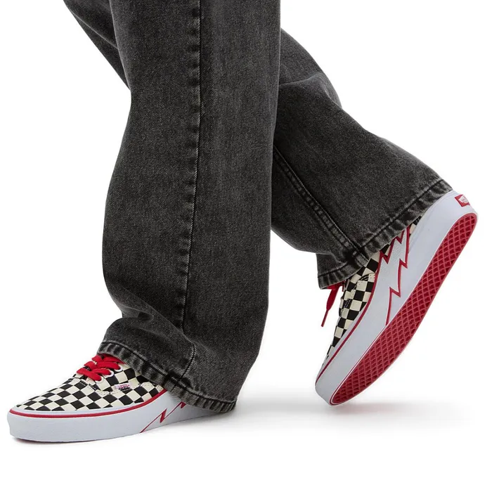 Vans Lowtop Shoes Men Authentic Bolt Checkerboard Shoes Black White
