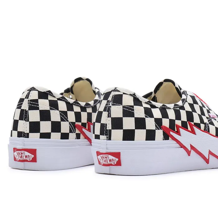 Vans Lowtop Shoes Men Authentic Bolt Checkerboard Shoes Black White