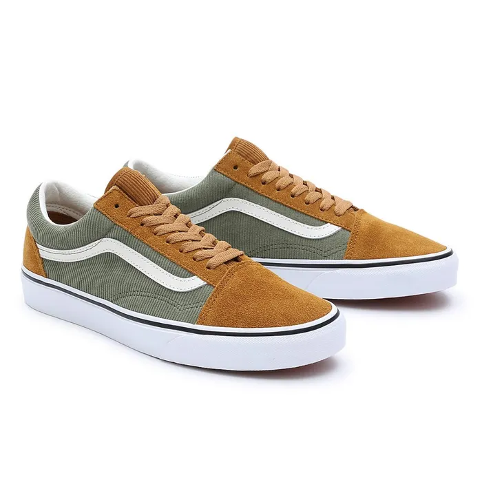 Vans Lowtop Shoes Men Old Skool Shoes Green Brown