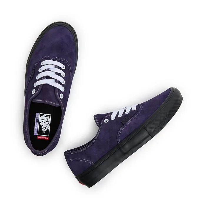 Vans Lowtop Shoes Men Skate Authentic Pig Suede Shoes Purple