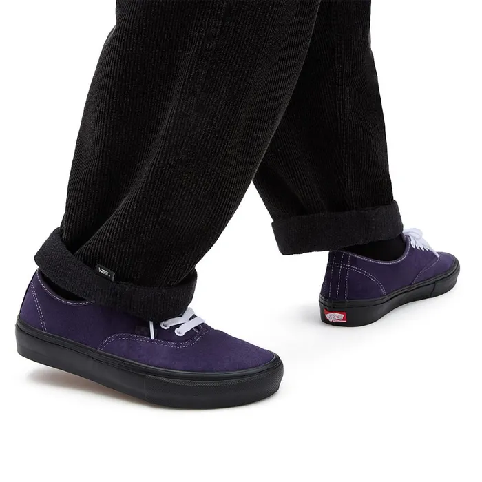 Vans Lowtop Shoes Men Skate Authentic Pig Suede Shoes Purple