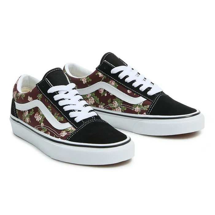 Vans Lowtop Shoes Women Old Skool Wallflower Floral Shoes Brown