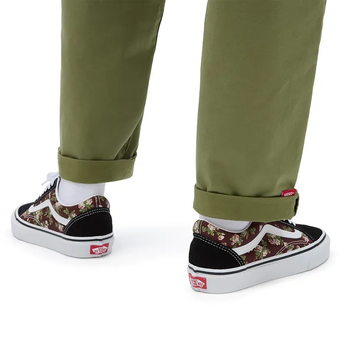 Vans Lowtop Shoes Women Old Skool Wallflower Floral Shoes Brown
