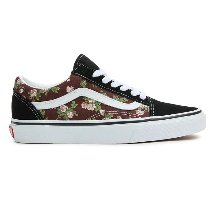 Vans Lowtop Shoes Women Old Skool Wallflower Floral Shoes Brown