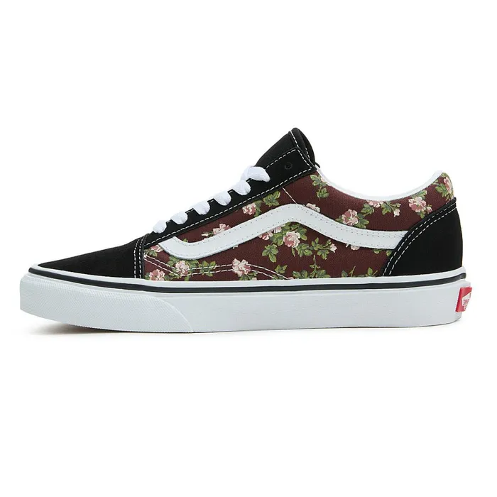Vans Lowtop Shoes Women Old Skool Wallflower Floral Shoes Brown