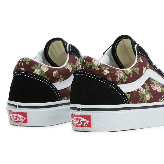 Vans Lowtop Shoes Women Old Skool Wallflower Floral Shoes Brown