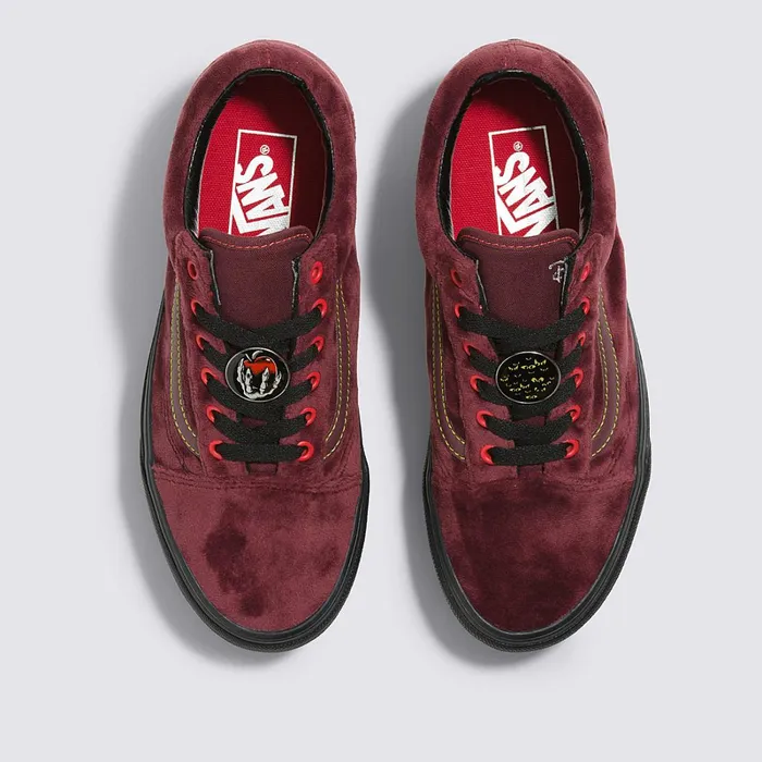 Vans Platform Shoes Women Disney X Old Skool Stackform Shoes Red