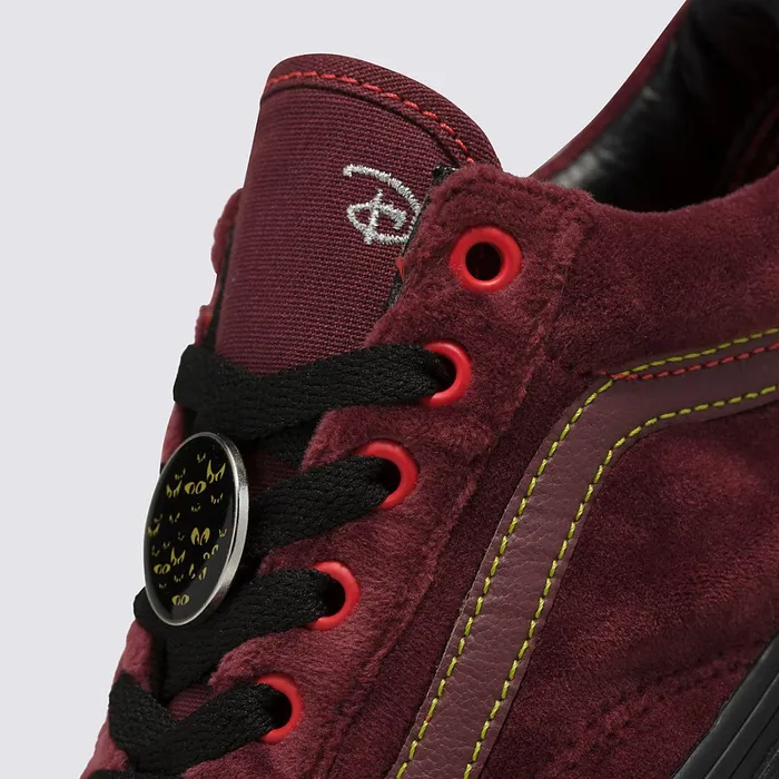 Vans Platform Shoes Women Disney X Old Skool Stackform Shoes Red