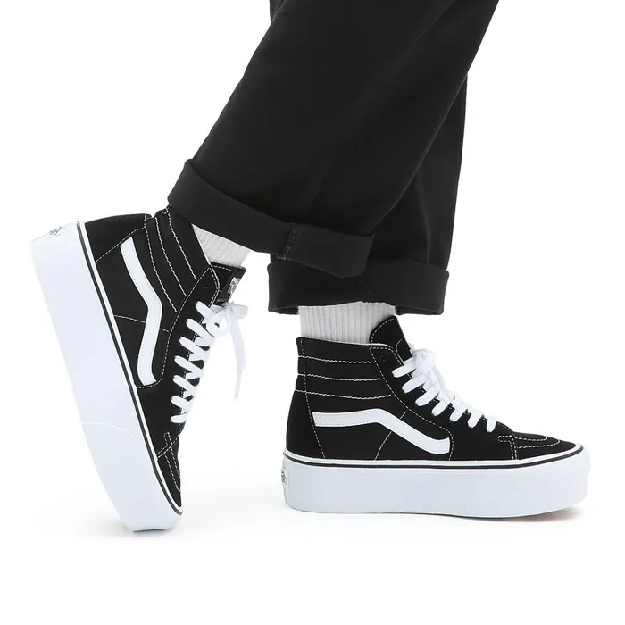 Vans Platform Shoes Women Sk8Hi Tapered Stackform Shoes Black