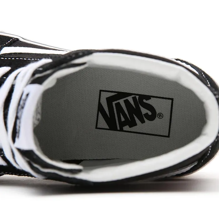 Vans Platform Shoes Women SuedeCanvas Sk8Hi Stacked Shoes Black