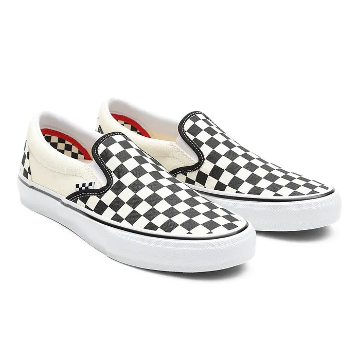Vans Skate Shoes Men Skate Checkerboard SlipOn Shoes White