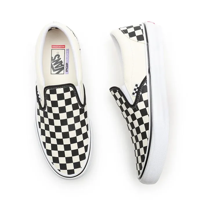 Vans Skate Shoes Men Skate Checkerboard SlipOn Shoes White