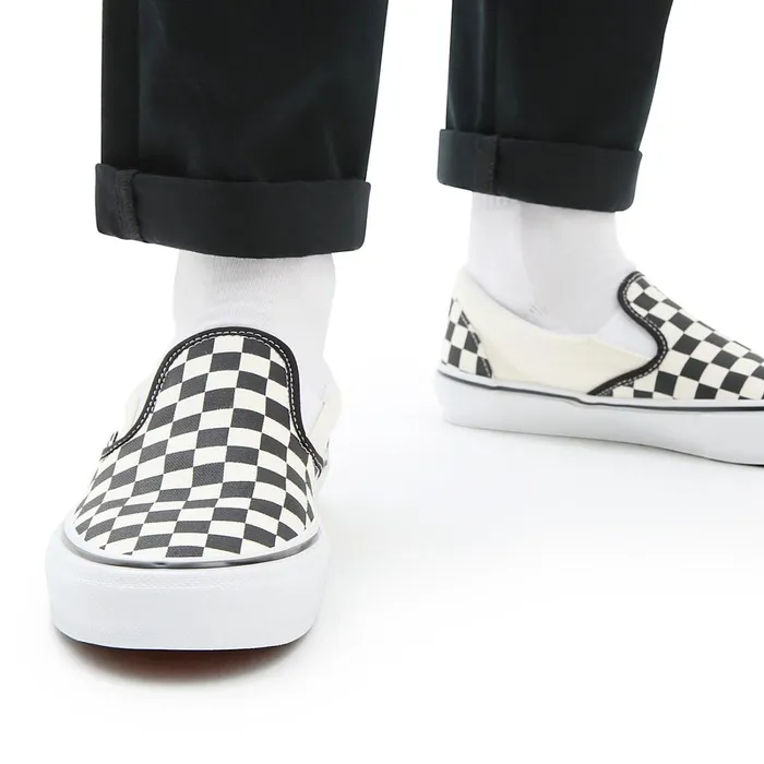 Vans Skate Shoes Men Skate Checkerboard SlipOn Shoes White