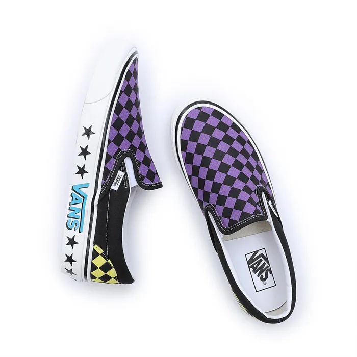 Vans Slipon Shoes Men Diamond Check Classic SlipOn 98 DX Shoes Purple