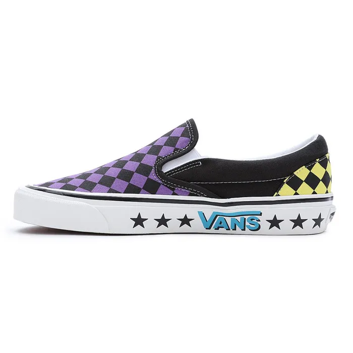 Vans Slipon Shoes Men Diamond Check Classic SlipOn 98 DX Shoes Purple