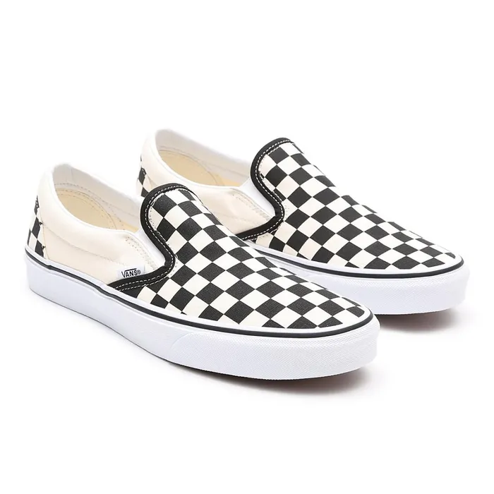 Vans Slipon Shoes Women Checkerboard Classic SlipOn Shoes Black White