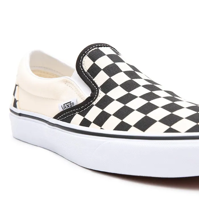 Vans Slipon Shoes Women Checkerboard Classic SlipOn Shoes Black White
