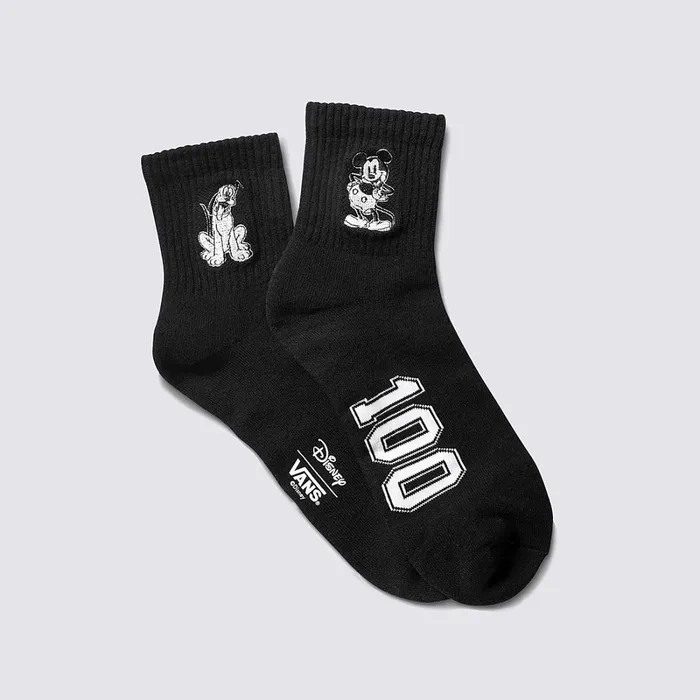 Vans Socks Men Disney X Club Half Crew Socks 1 Pair Black