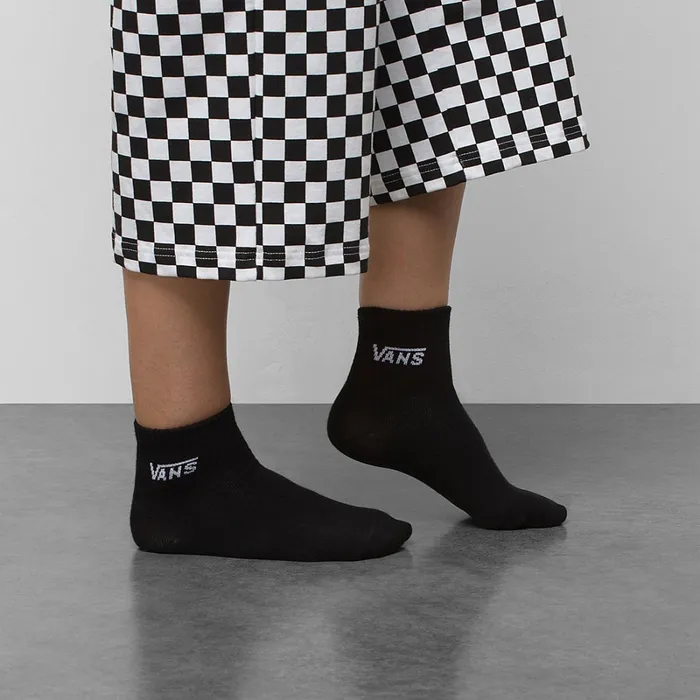 Vans Socks Women Half Crew Socks 3 Pairs Black Grey