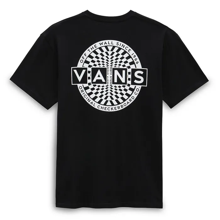 Vans Tshirts and Tanks Men Warped Checkerboard Logo TShirt Black