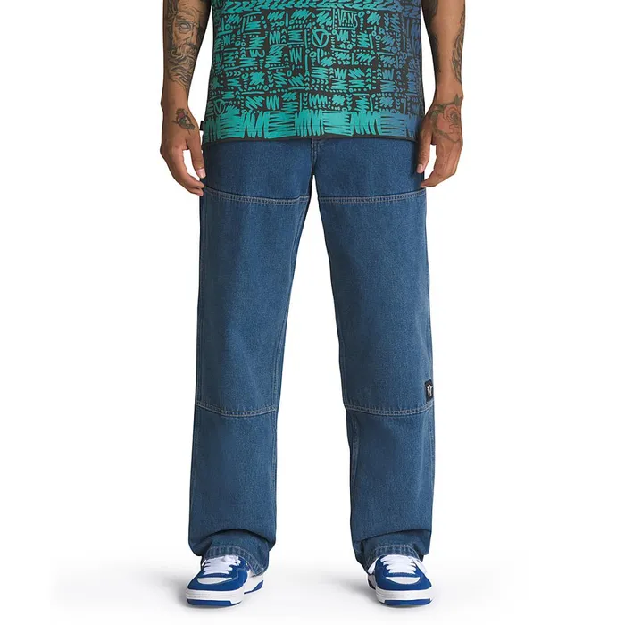 Vans Trousers and Jeans Men Rowan Zorilla Drill Chore Loose Carpenter Denim Trousers Blue