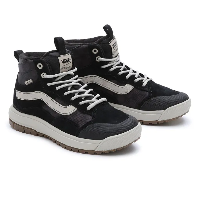 Vans Ultrarange Shoes Women Tonal Checkerboard UltraRange EXO Hi MTE1 Shoes Black