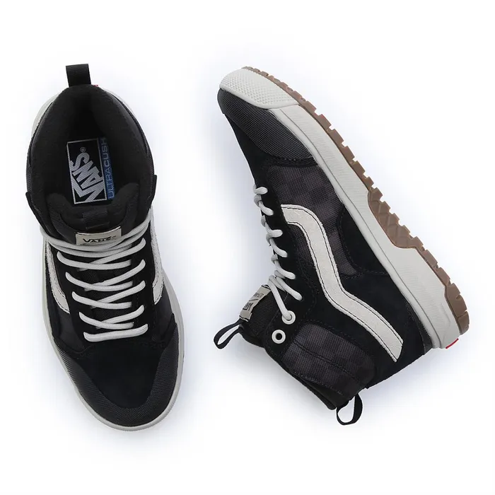Vans Ultrarange Shoes Women Tonal Checkerboard UltraRange EXO Hi MTE1 Shoes Black